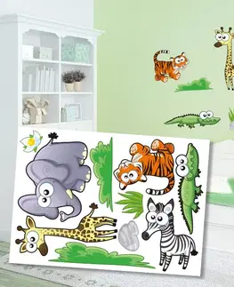 Nálepky pre deti Dekoračné nálepky na stenu zvieratká zo Zoo