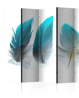 Paravány Paraván Blue Feathers Dekorhome 225x172 cm (5-dielny)