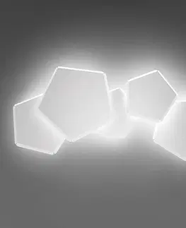 Nástenné svietidlá Selène Nástenné LED svietidlo Pleiadi v bielej, 5-pl.
