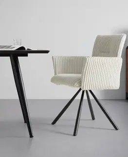 Stoličky Trendy stolička v béžovej Farbe S Drevenými Nohami