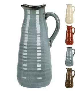Vázy keramické Kameninová váza/džbán Busara 10,5 x 24 cm, béžová