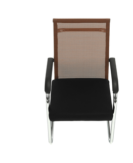 Konferenčné stoličky KONDELA Esin konferenčná stolička hnedá / čierna