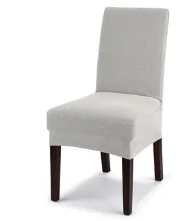 Doplnky do spálne 4home Multielastický poťah na stoličku Comfort smotanová, 40 - 50 cm, sada 2 ks
