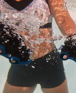 aqua fitness Rukavice na aquagymnastiku a aquafitness neoprénové čierno-modré