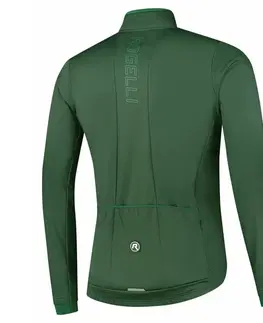 Cyklistické bundy a vesty Pánska softshellová light bunda Essential zelená ROG351028