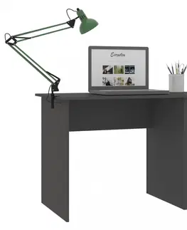 Pracovné stoly Písací stôl s policami 110x60 cm Dekorhome Čierna