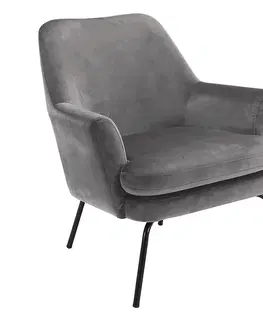Plastové stoličky Kreslo dark grey 75731