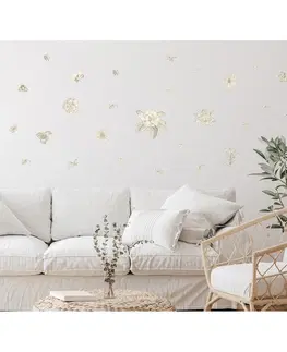 Samolepky na stenu Samolepiaca dekorácia Pastelové kvety, 30 x 30 cm