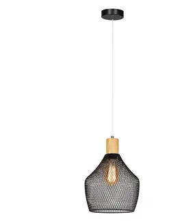Lampy Visiaca lampa, čierna/prírodná, KOLEN