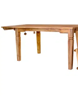 Jedálenské stoly Rozkladací stôl Guru 140/200x90 z mangového dreva