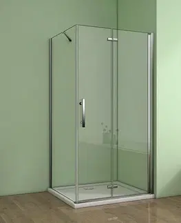 Sprchovacie kúty H K - Obdĺžnikový sprchovací kút MELODY B8 110x76 cm so zalamovacími dverami vrátane sprchovej vaničky z liateho mramoru SE-MELODYB811076/THOR-11076