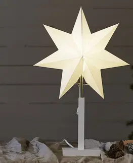 Vianočné svetelné hviezdy STAR TRADING Stojaca hviezda Karo, výška 55 cm