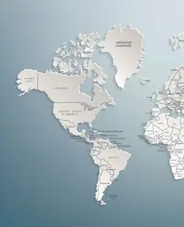 Obrazy mapy Obraz mapa sveta v originálnom prevedení
