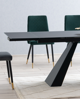 Jedálenské stoly Rozkladací jedálenský stôl SALVADORE Signal Čierna