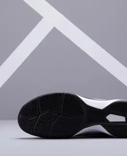 pánske tenisky Pánska tenisová obuv TS590 na všetky povrchy čierno-biela
