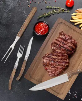Príbory Orion Steaková sada - nôž, vidlička, vidlica, doštička, 15 ks