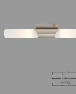 Nástenné svietidlá Briloner Kúpeľňové nástenné svetlo Splash 2-pl. nikel matný