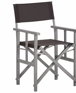 Záhradné kreslá a stoličky Režisérska stolička akáciové drevo Dekorhome Modrá
