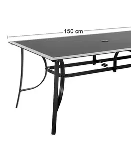 Záhradné stolíky NABBI M150 záhradný stôl čierna