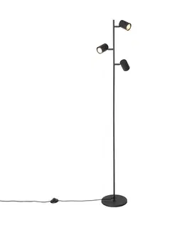 Stojace lampy Moderná stojanová lampa čierna 3 -svetelná - Jeana