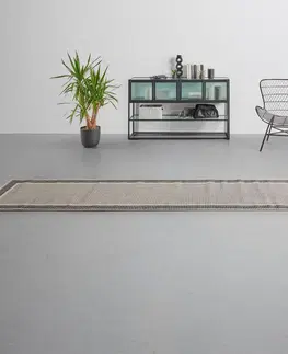 Hladko tkané koberce Plocho tkaný koberec Country Grau 1, Š/d.: 80/350cm