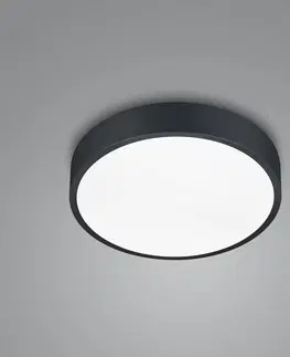 Stropné svietidlá Trio Lighting LED stropné svietidlo Waco, CCT, Ø 31 cm, čierna matná