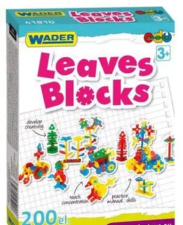Hračky stavebnice WADER - Kocky Leaves Bloks 200 ks
