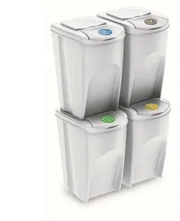 Odpadkové koše Kôš na triedený odpad Sortibox 35 l, 4 ks, biela 