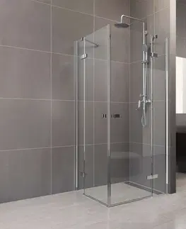 Sprchovacie kúty MEREO - Sprchový kút Novea, štvorec, 110x110 cm, chróm ALU, sklo Číre CK10518ZVR