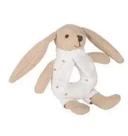 Plyšové hračky CANPOL BABIES - Zajačik Bunny s hrkálkou bežový