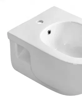 Kúpeľňa SAPHO - BRILLA bidet závesný, 35,5x53 cm, biela 100624
