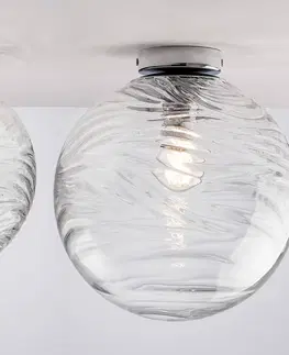 Závesné svietidlá Eco-Light Stropné svietidlo Nereide, sklo číra