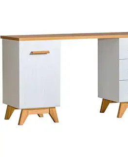 Moderné kancelárske stoly Písací stôl D Sven SV12 Nash/borovica Andersen
