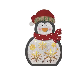 Vianočné dekorácie  LED Vianočná dekorácia 5xLED/2xAA tučniak 