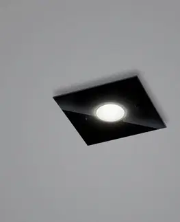 Stropné svietidlá Helestra Helestra Nomi LED svetlo 23x23 cm stmieva čierna