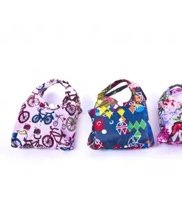 Nákupné tašky a košíky MAKRO - Taška nákupná skladacia rôzne dekory a farby