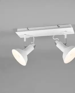 Bodové svetlá Trio Lighting Stropné bodové svietidlo Roxie otočné 2-svetelné biele matné