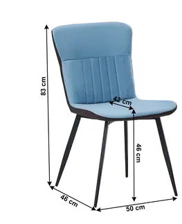 Jedálenské stoličky a kreslá Jedálenská stolička KLARISA Tempo Kondela Modrá