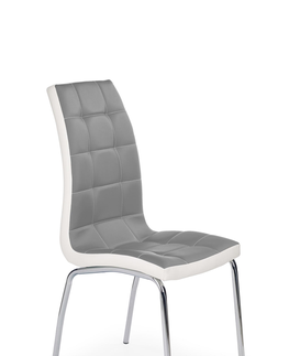 Jedálenské stoličky HALMAR K186 jedálenská stolička sivá / biela