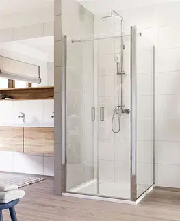 Sprchovacie kúty MEREO - Sprchový kút, Lima, štvorec, 100 cm, chróm ALU, sklo Čiré, dvere lietacie CK86533K