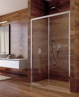 Sprchovacie kúty MEREO - Sprchové dvere LIMA, zalamovacie, 80x190 cm, chróm ALU, sklo Číre 6 mm CK80113K
