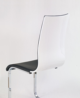 Jedálenské stoličky HALMAR K104 jedálenská stolička čierna / biely lesk
