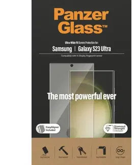 Ochranné fólie pre mobilné telefóny Ochranné sklo PanzerGlass UWF AB pre Samsung Galaxy S23 Ultra, čierna 7317