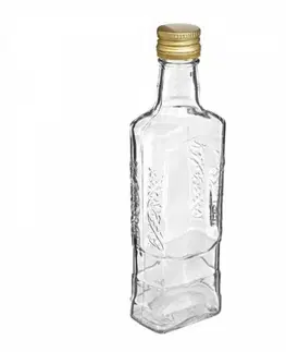 Shakery Kinekus Fľaša na alkohol sklo 250 ml, uzáver, FI28 Moskva
