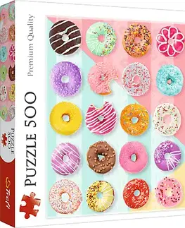 Hračky puzzle TREFL - Puzzle 500 - Sladké donuty
