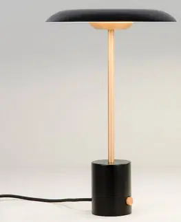 Stolové lampy FARO BARCELONA Stolná LED lampa Hoshi so stmievačom čierno-medená