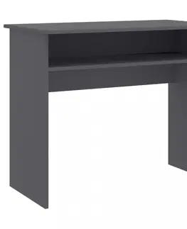 Pracovné stoly Písací stôl s policou 90x50 cm Dekorhome Sivá