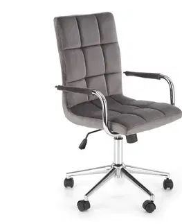 Kancelárske stoličky HALMAR Gonzo 4 kancelárska stolička sivá (Velvet) / chróm