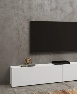 TV stolíky EMMA 40 moderný tv stolík biela/ dub wotan