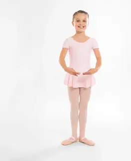 balet Dievčenský baletný trikot so sukničkou ružový